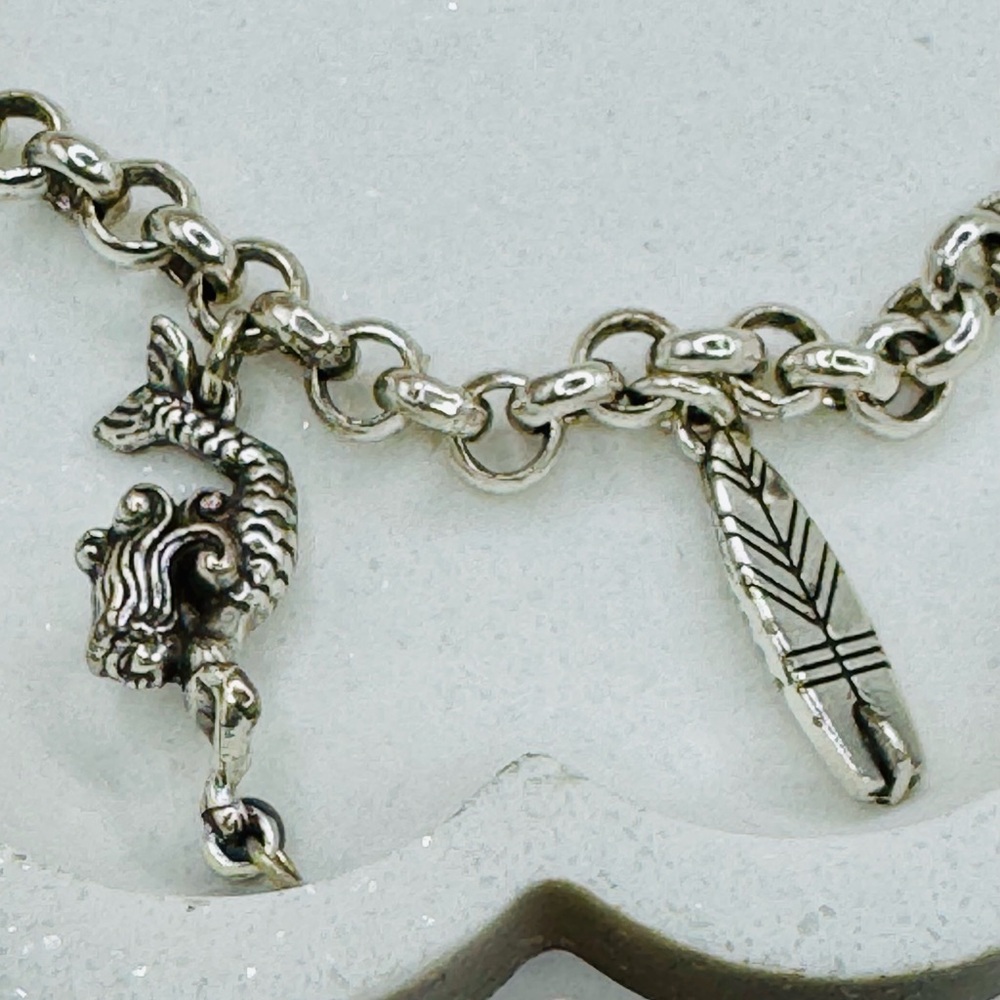 Brighton Silver Charm Bracelet with Red and Green Accents - Picture 4 of 7